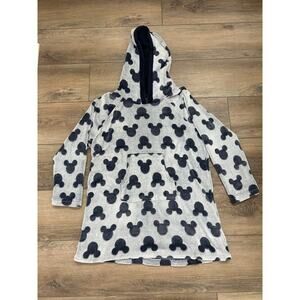 Disney Womens Fleece Lounge Hoodie Sherpa Size XL Mickey Loungewear Blue